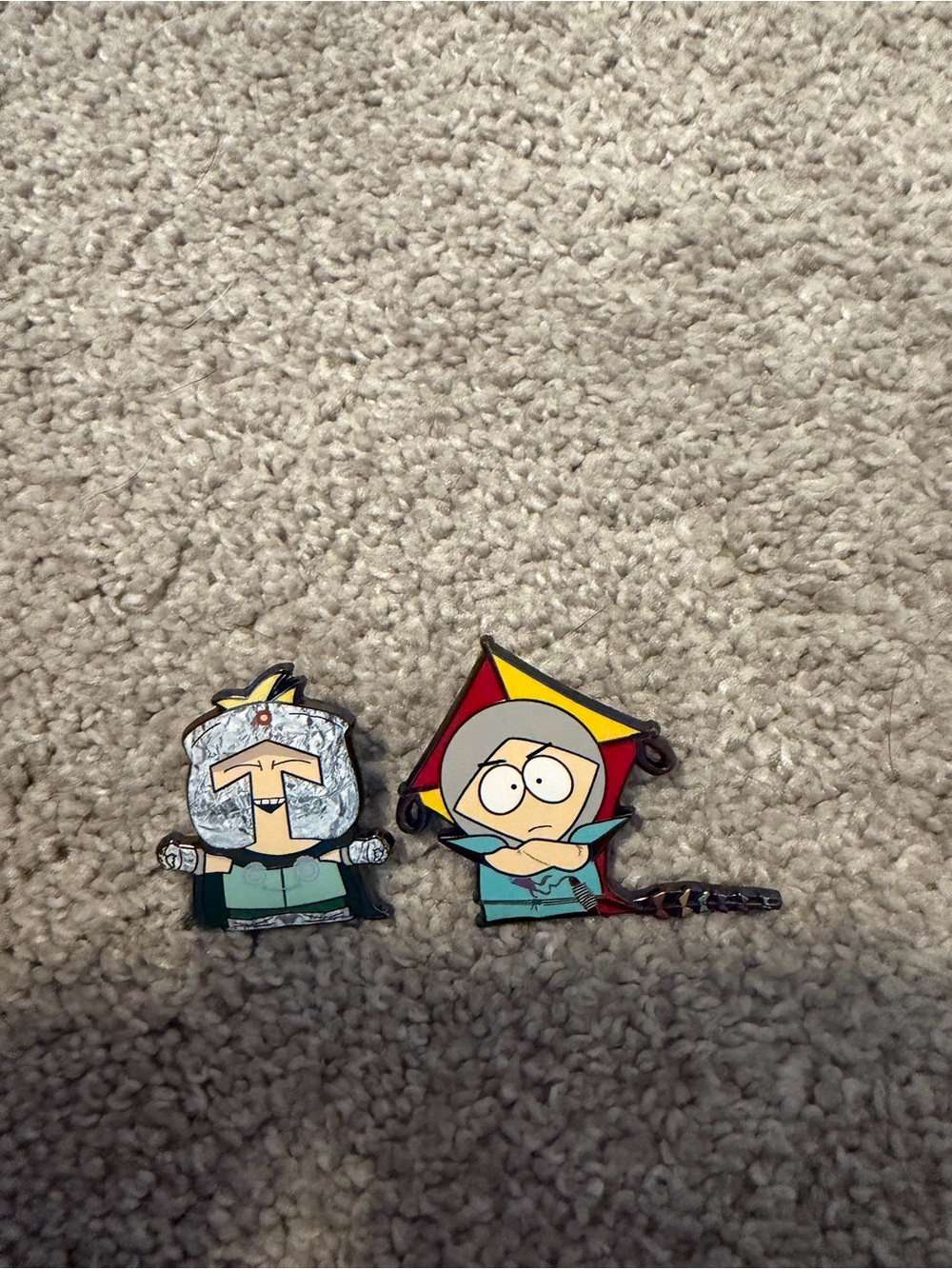 Hot Topic South Park Enamel Pin Set - Teal, Red, Yellow, Silver